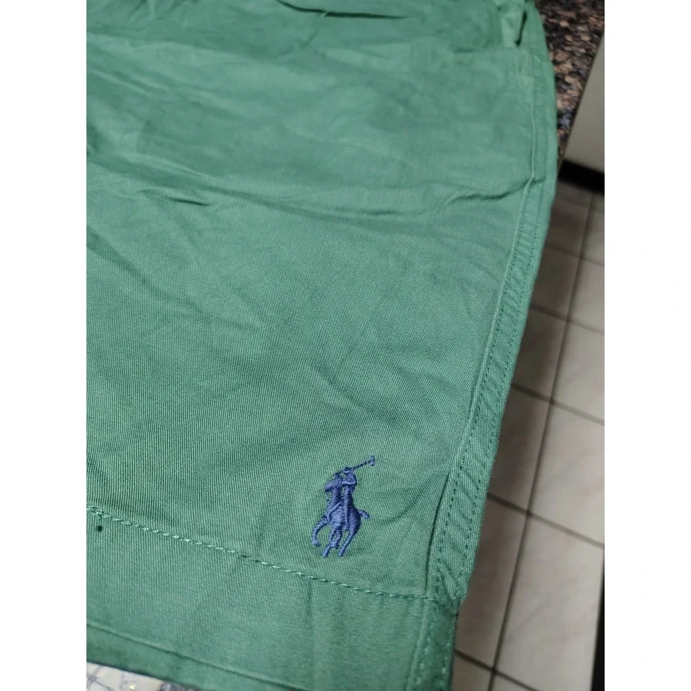 Polo Ralph Lauren Mens Classic Fit Green Drawstring Shorts 2XLT Pony Logo